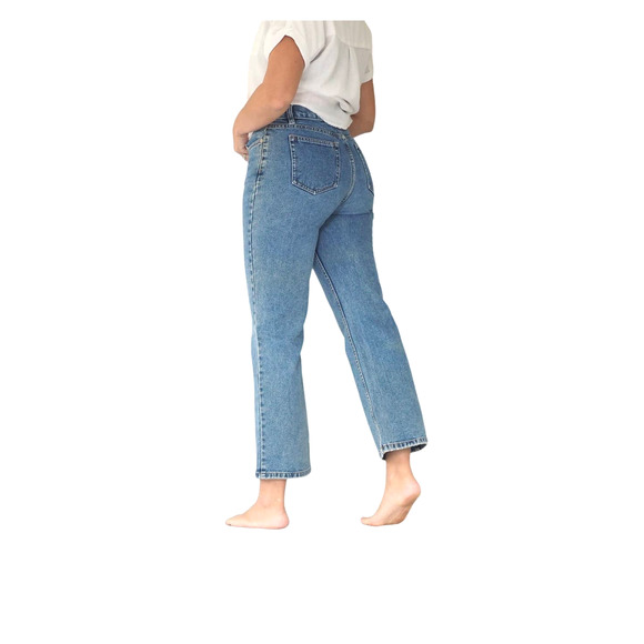 Vintage Womens Bootcut Jeans Cropped Relaxed Fit Size 12 Waist 32‎ - Picture 1 of 6